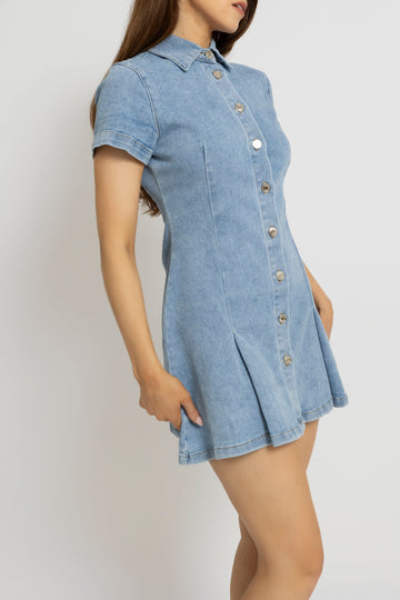 Casual Chic Premium Denim Mini Dress